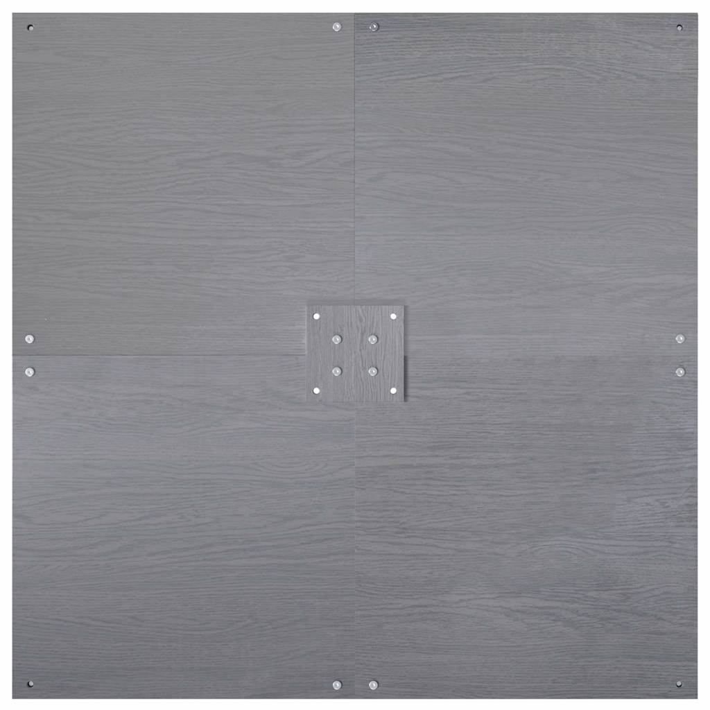 Napernyőtalp Sötétszürke fára emlékeztető 100 x 100 x 4 cm Acél