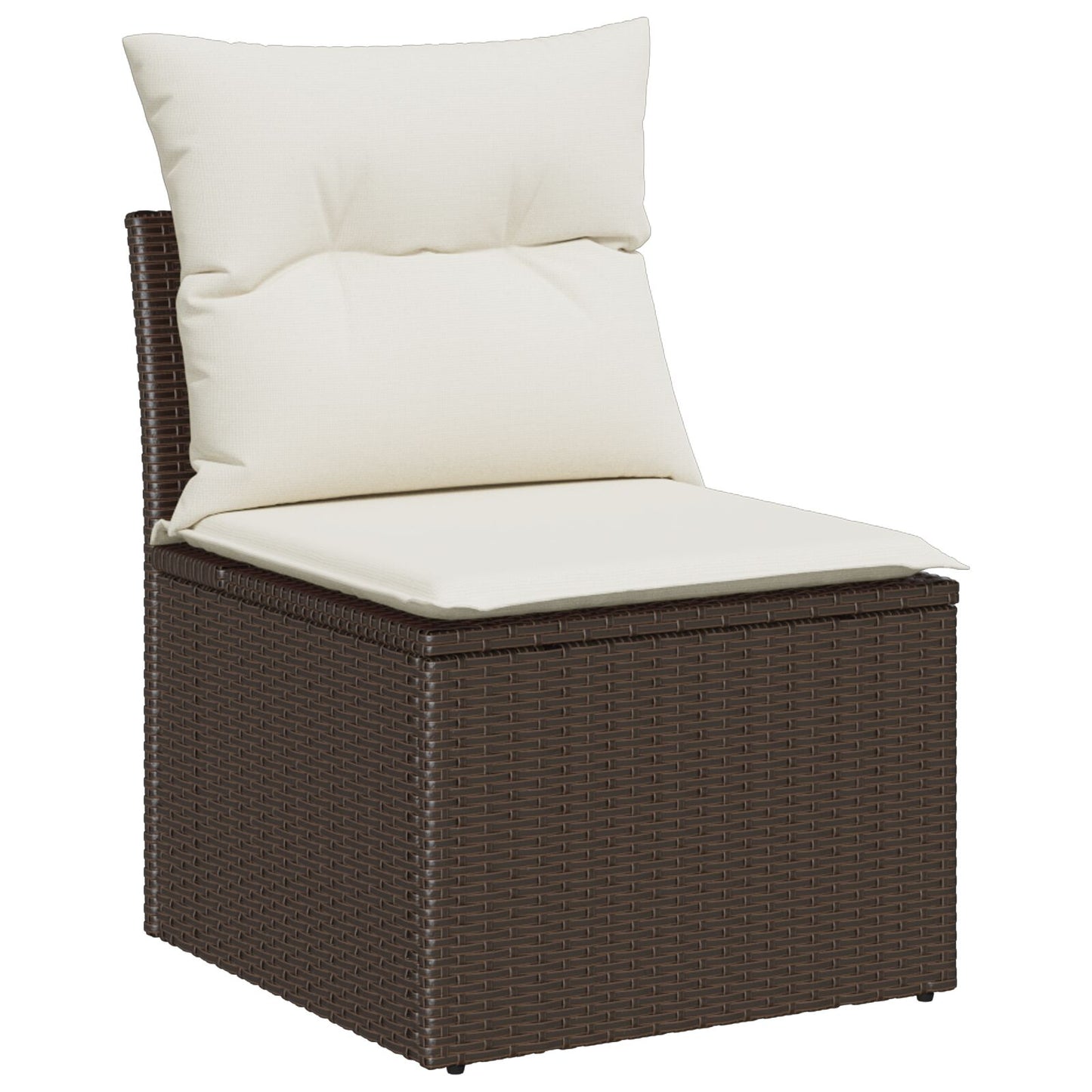 6 Darabos Kerti Sofasor Párnákkal Barna Poli Rattan