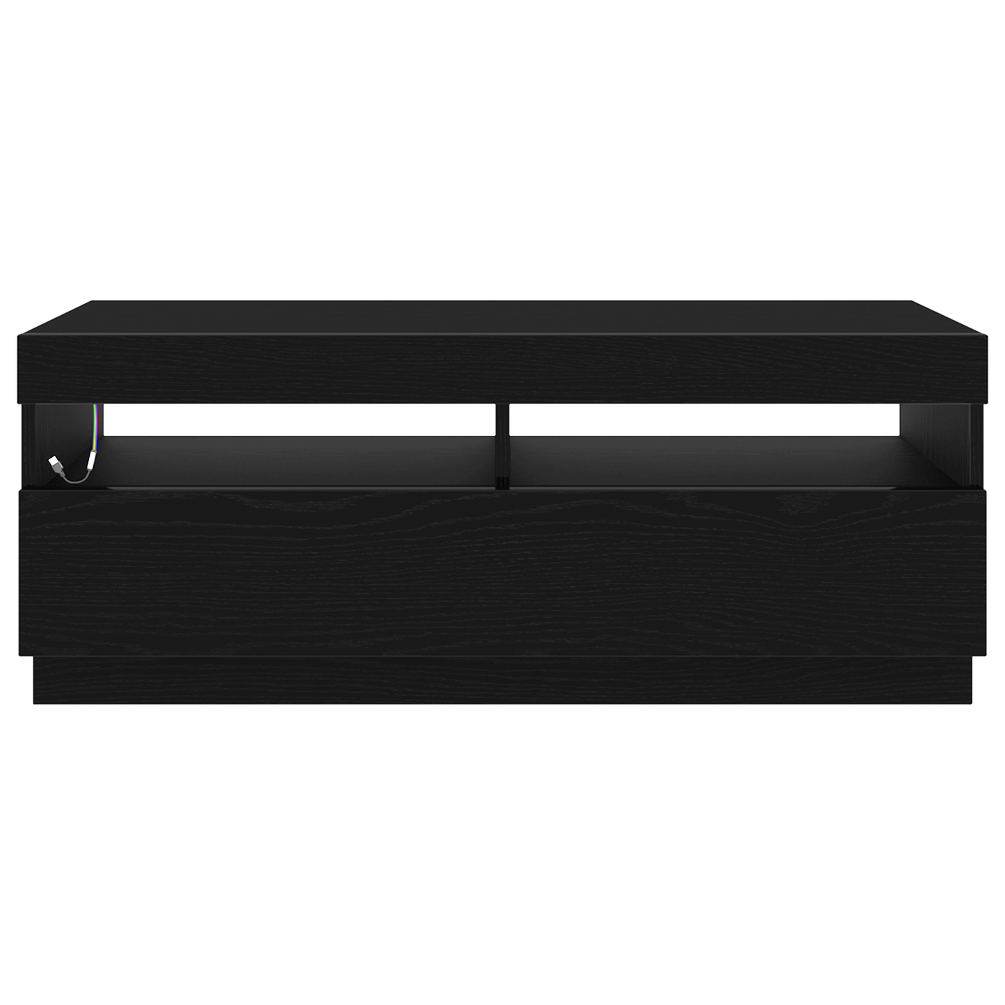 TV szekrény LED -es lámpákkal Fekete 100 x 35 x 40 cm Faanyag