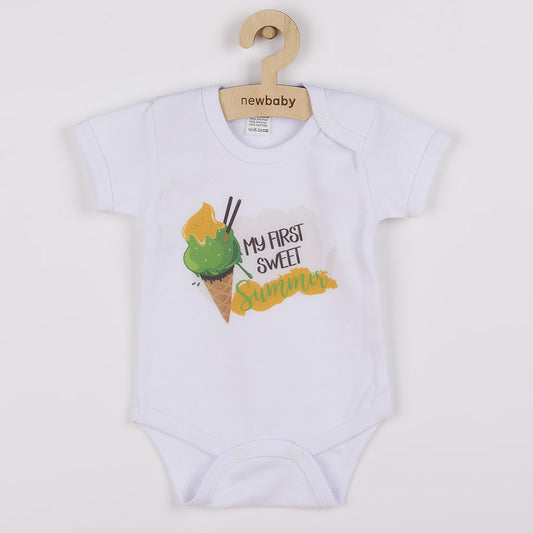 Body nyomtatással New baby MY FIRST SWEET Summer zöld
