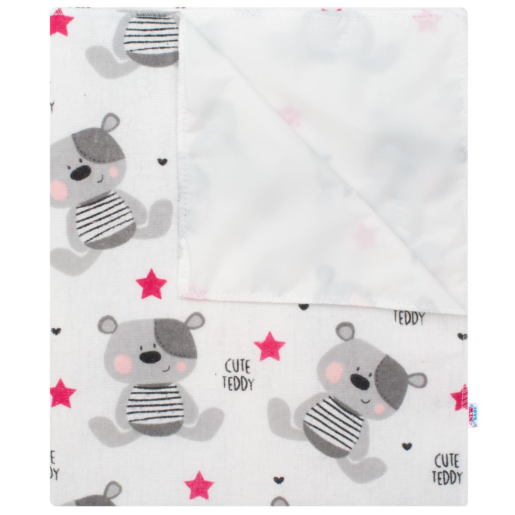 Vízálló flanel alátét New baby Cute Teddy rózsaszín
