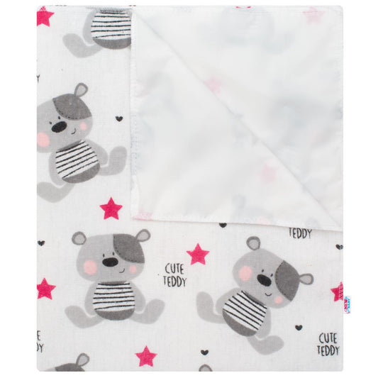 Vízálló flanel alátét New baby Cute Teddy rózsaszín