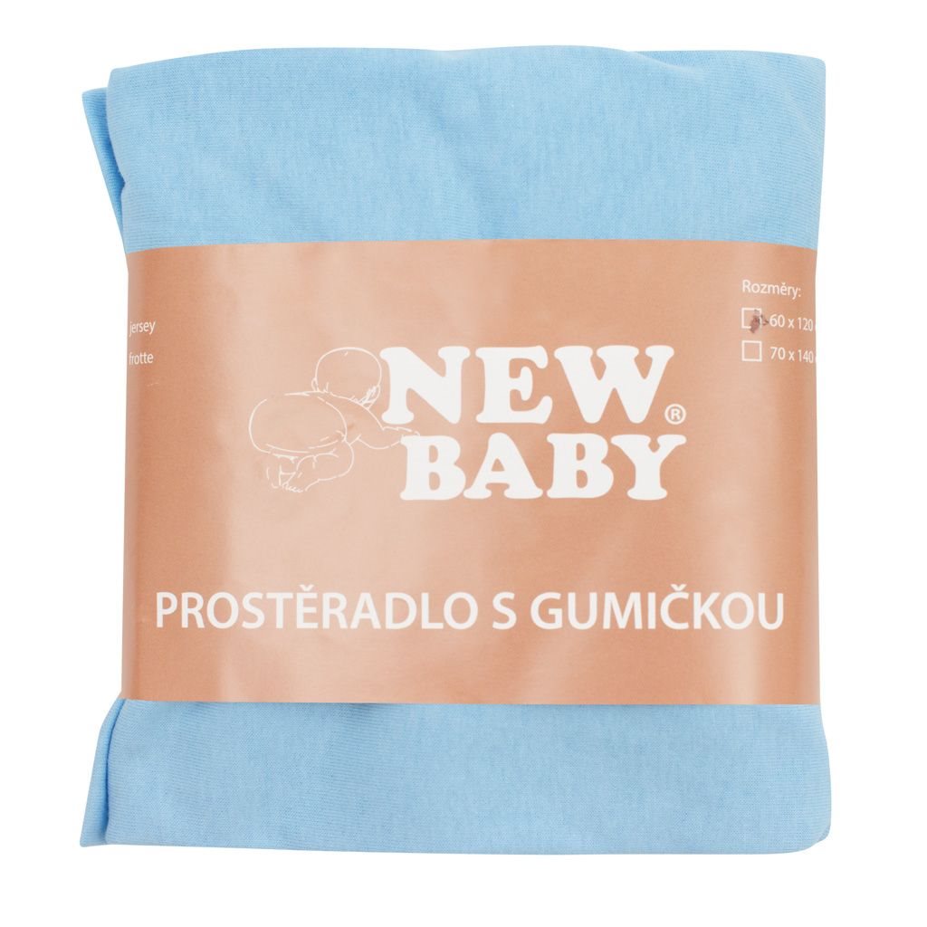Jersey lepedõ kiságyba New baby 120x60 kék