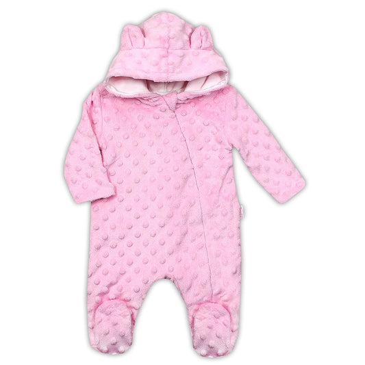 baba kezeslábas Minky-ból Nicol Bubbles rózsaszín