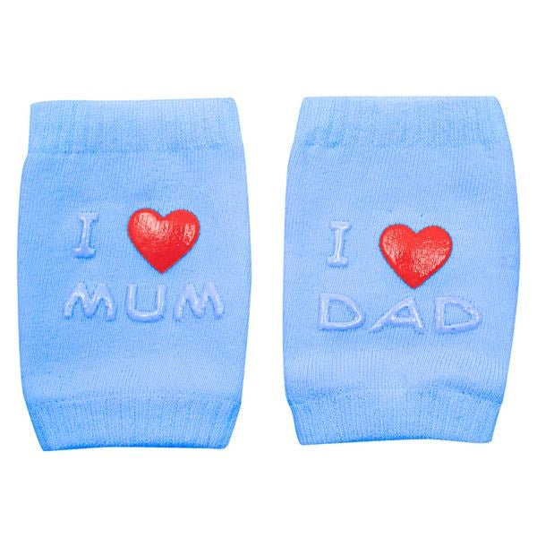 Gyermek térdvédõ New baby ABS-el I Love Mum and Dad kék