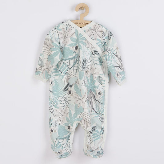 baba pamut kezeslábas oldalsó bekapcsolássa New baby Lovely zöld