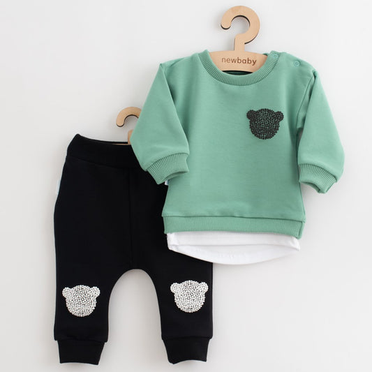 baba együttes póló és szabadidõ nadrág New baby Brave Bear ABS zöld