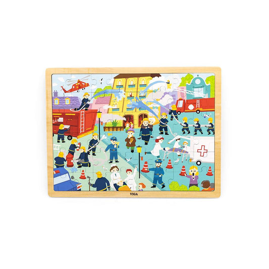 Fa puzzle Viga Tûzoltók