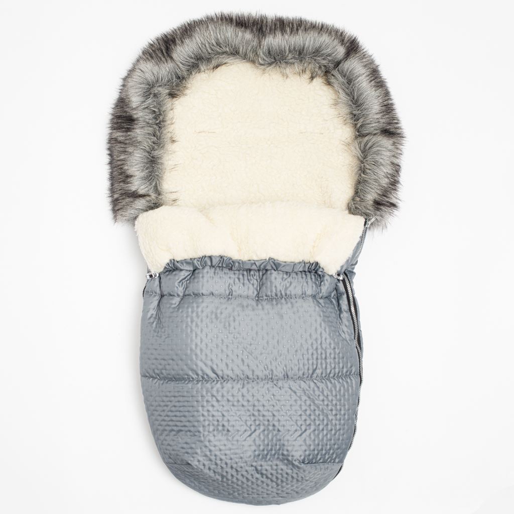 Téli lábzsák New baby Lux Wool graphite