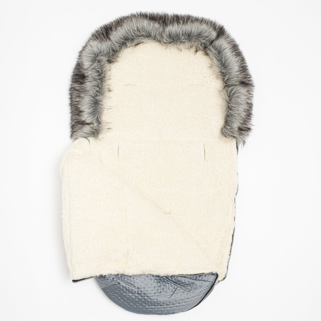 Téli lábzsák New baby Lux Wool graphite