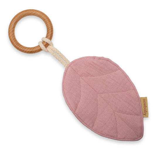 baba rágóka New baby Leaf  pink