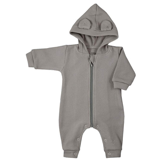 baba pamut kezeslábas kapucnival fülekkel Koala Pure beige