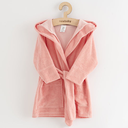 Gyerek frottír fürdõköpeny New baby Comfortable pink