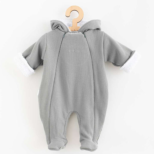 Kezeslábas kapucnival New baby Frosty grey