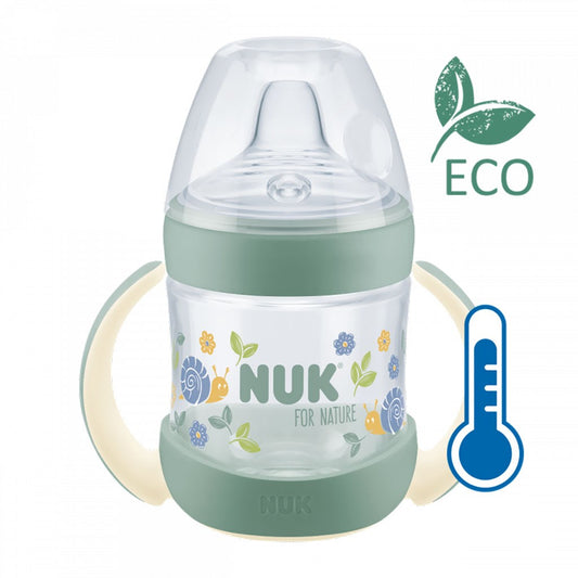 baba tanuló itatópohár NUK for Nature hõmérséklet-jelzõvel 6-18h zöld