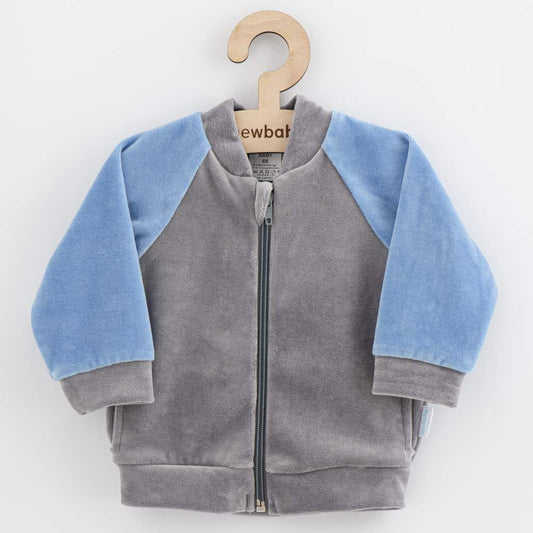 baba plüsz pulóver New baby Suede clothes szürke kék