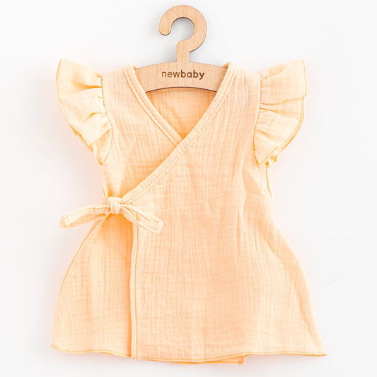 baba muszlin ruha New baby Leny peach