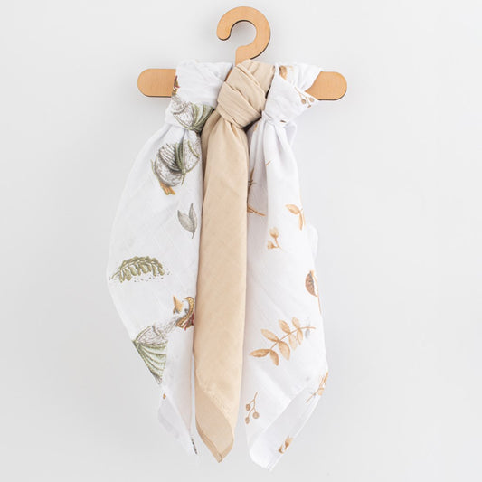 Muszlin pelenka New baby 60x80 cm 3 db UNI