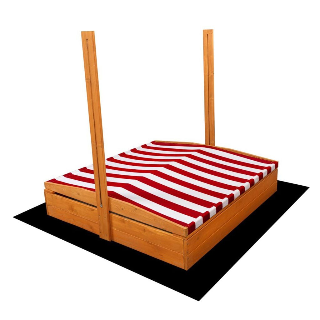 Fa homokozó árnyékoló tetõvel baby Mix 120x120 cm piros-fehér