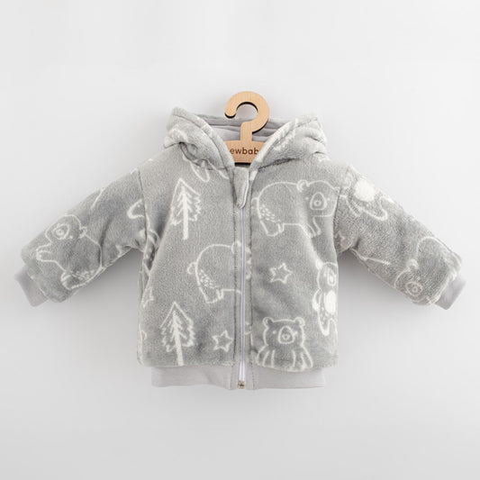 baba bélelt Wellsoft téli kapucnis pulóver New baby Winter times