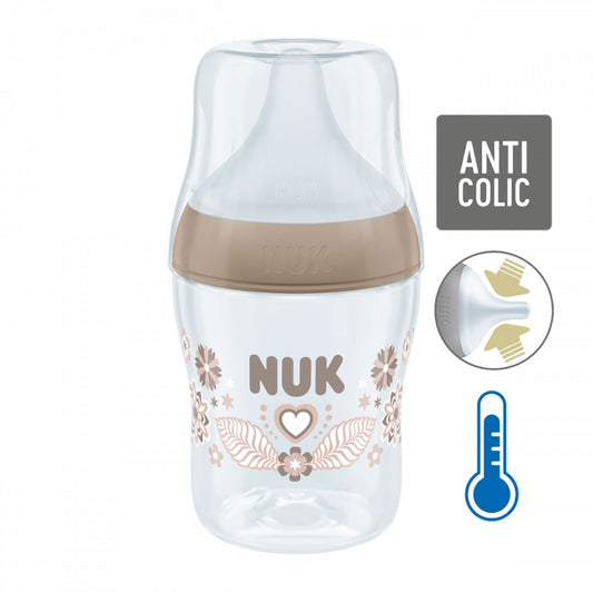 baba cumisüveg NUK Perfect Match Temperature Control 150 ml barna