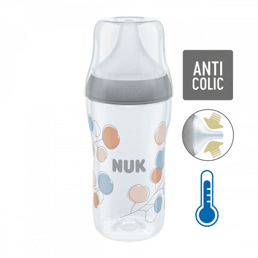 baba cumisüveg NUK Perfect Match Temperature Control 260 ml szürke
