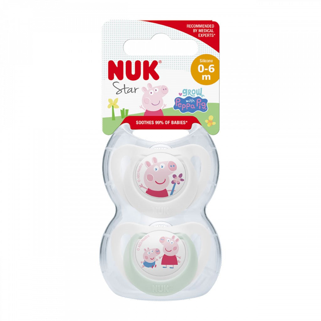 baba cumi  NUK Star Peppa Pig 0-6m  2 db
