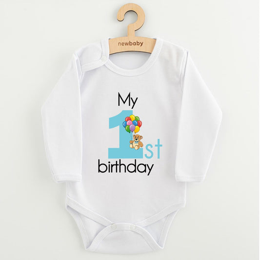 baba body nyomtatással New baby My first birthday blue
