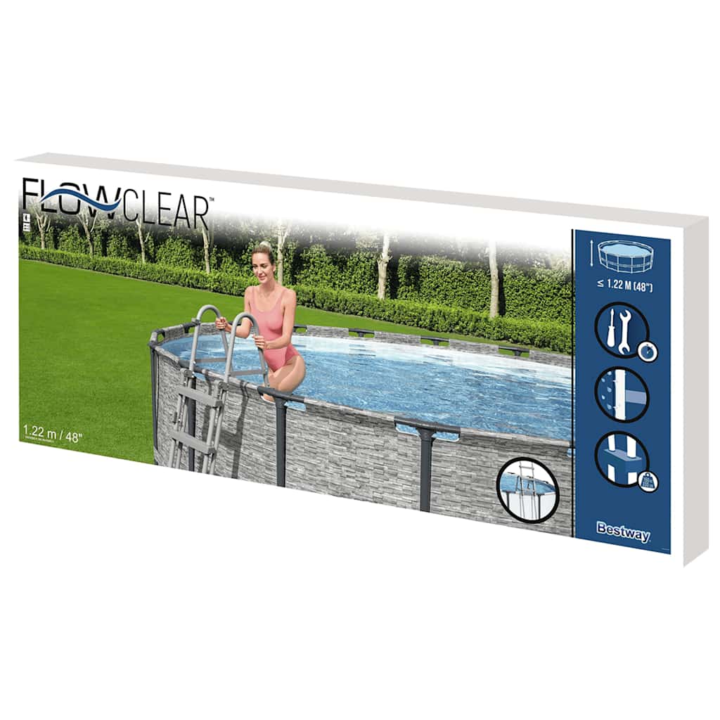 Flowclear 4-fokos biztonsági létra 122 cm