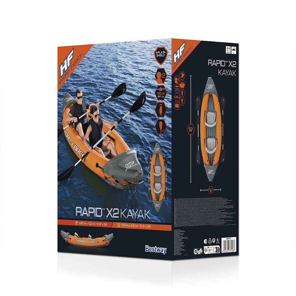 Hydro-Force Rapid 2-személyes felfújható kajak