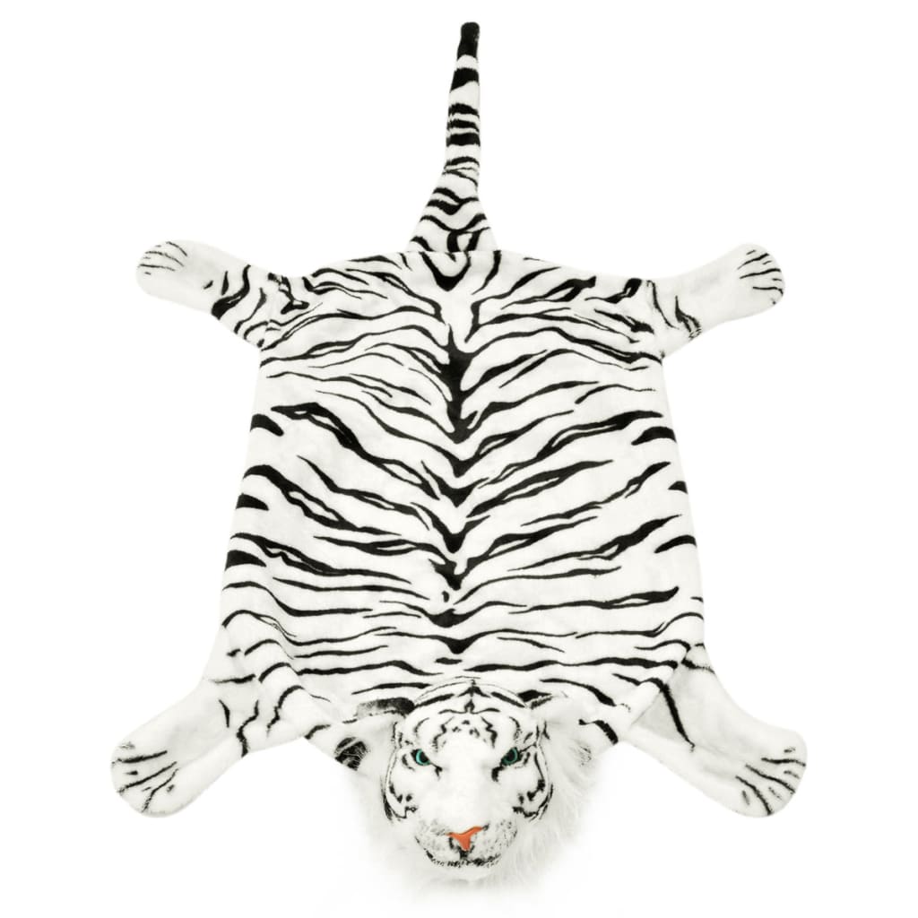 fehér plüss tigris szőnyeg 144 cm