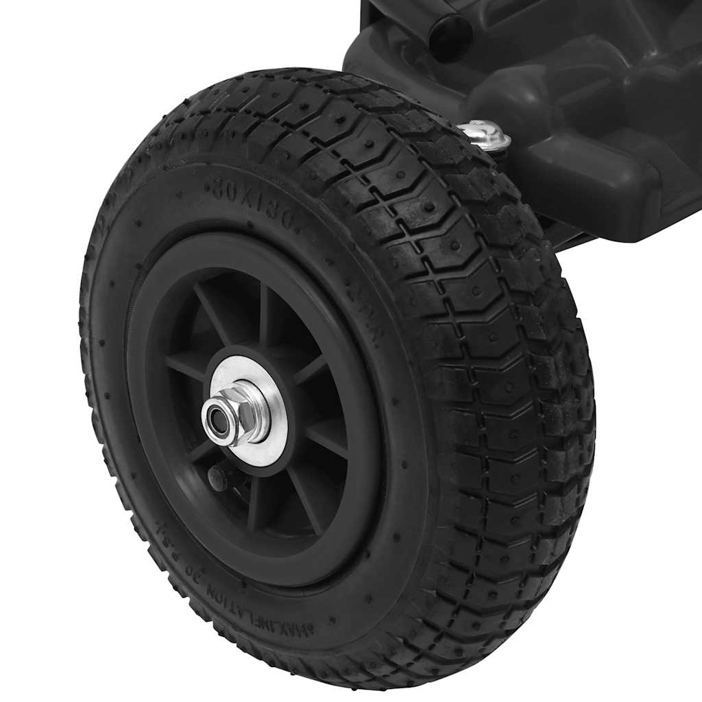 Fekete pedálos gokart pneumatikus gumikkal