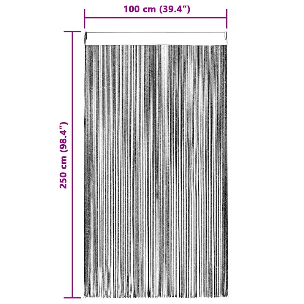 2 db fehér zsinórfüggöny 100 x 250 cm
