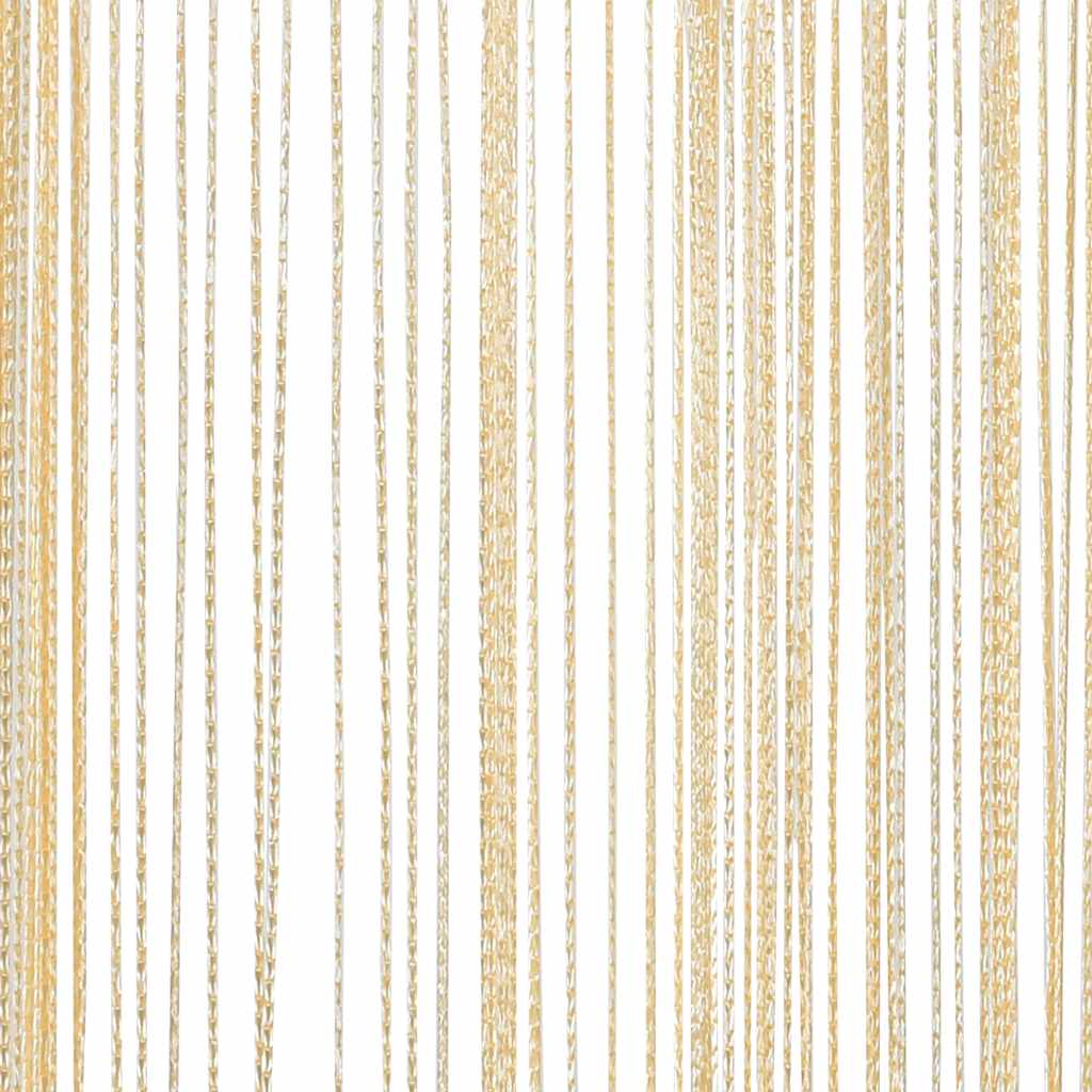 2 db krémszínű zsinórfüggöny 100 x 250 cm