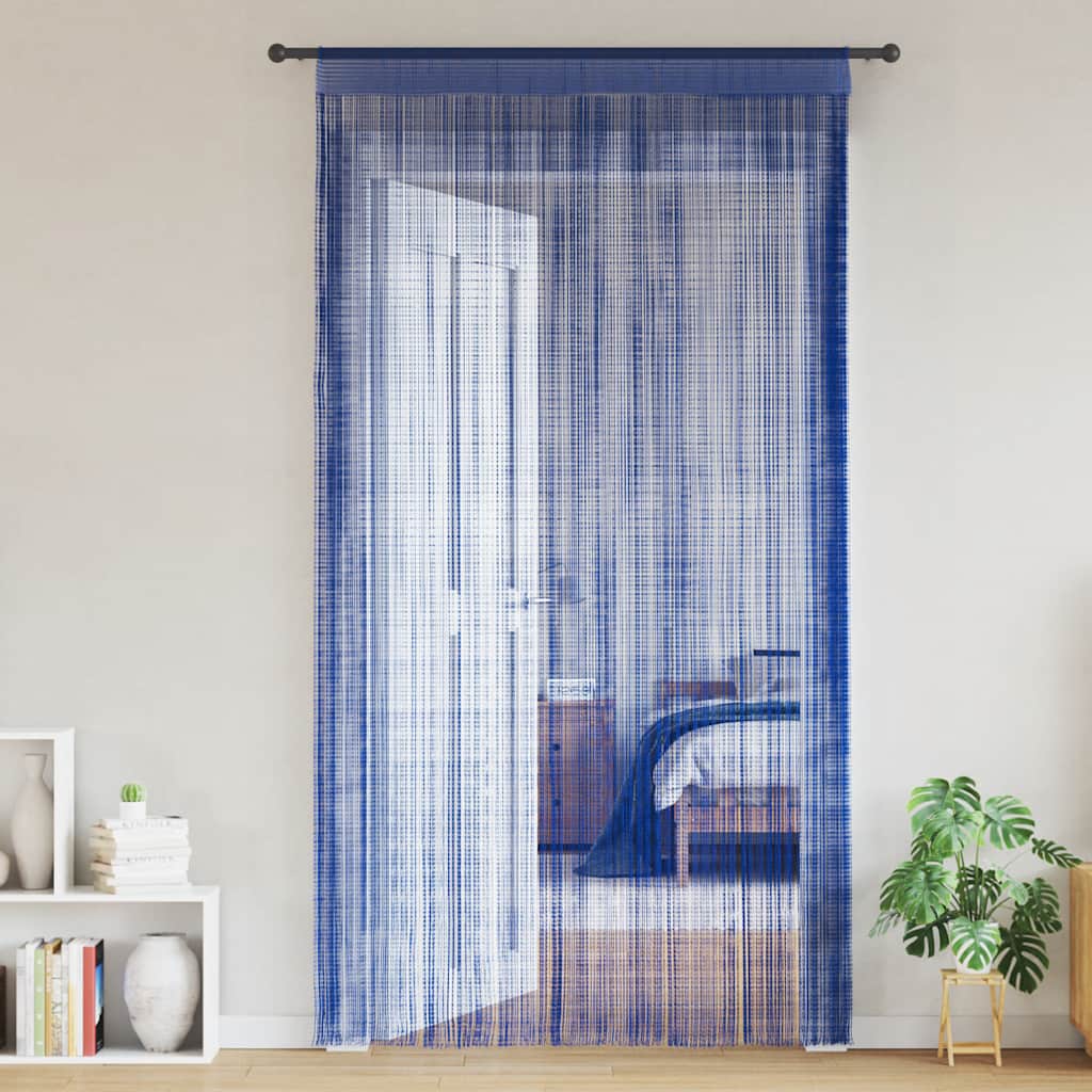 2 db kék zsinórfüggöny 100 x 250 cm