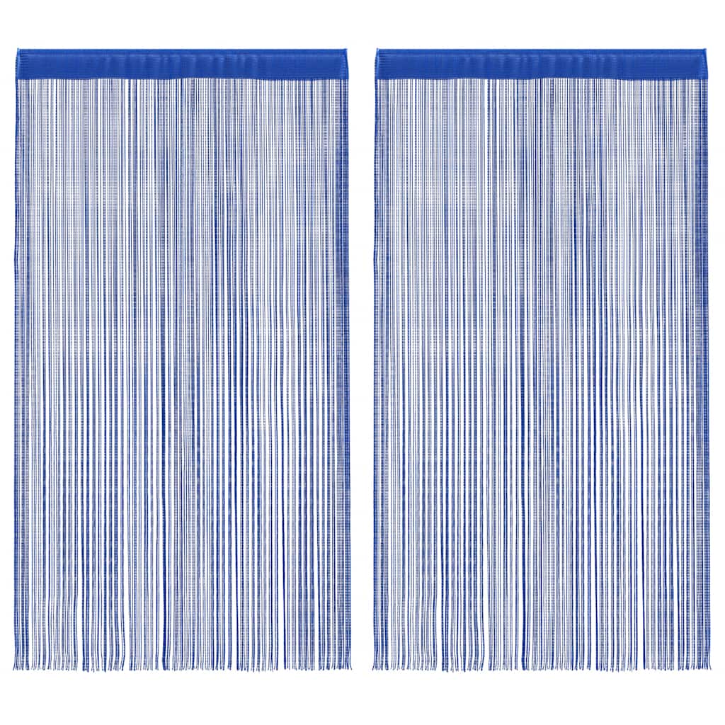 2 db kék zsinórfüggöny 140 x 250 cm