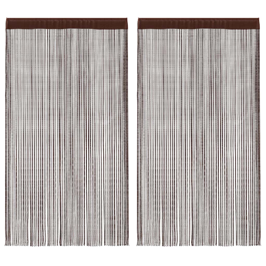 2 db barna zsinórfüggöny 100 x 250 cm
