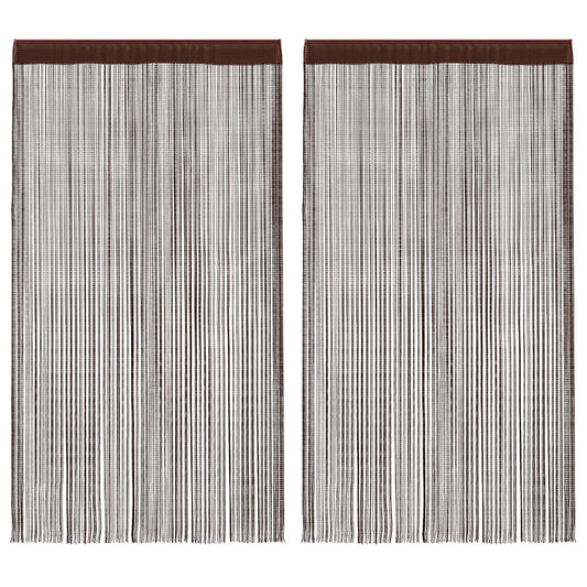 2 db barna zsinórfüggöny 100 x 250 cm