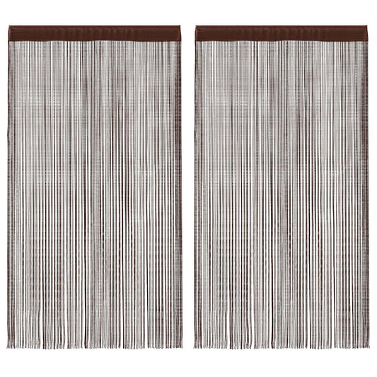 2 db barna zsinórfüggöny 140 x 250 cm
