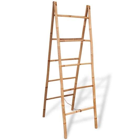 dupla törölközőszárító létra 5 fokos bambusz 50x160 cm