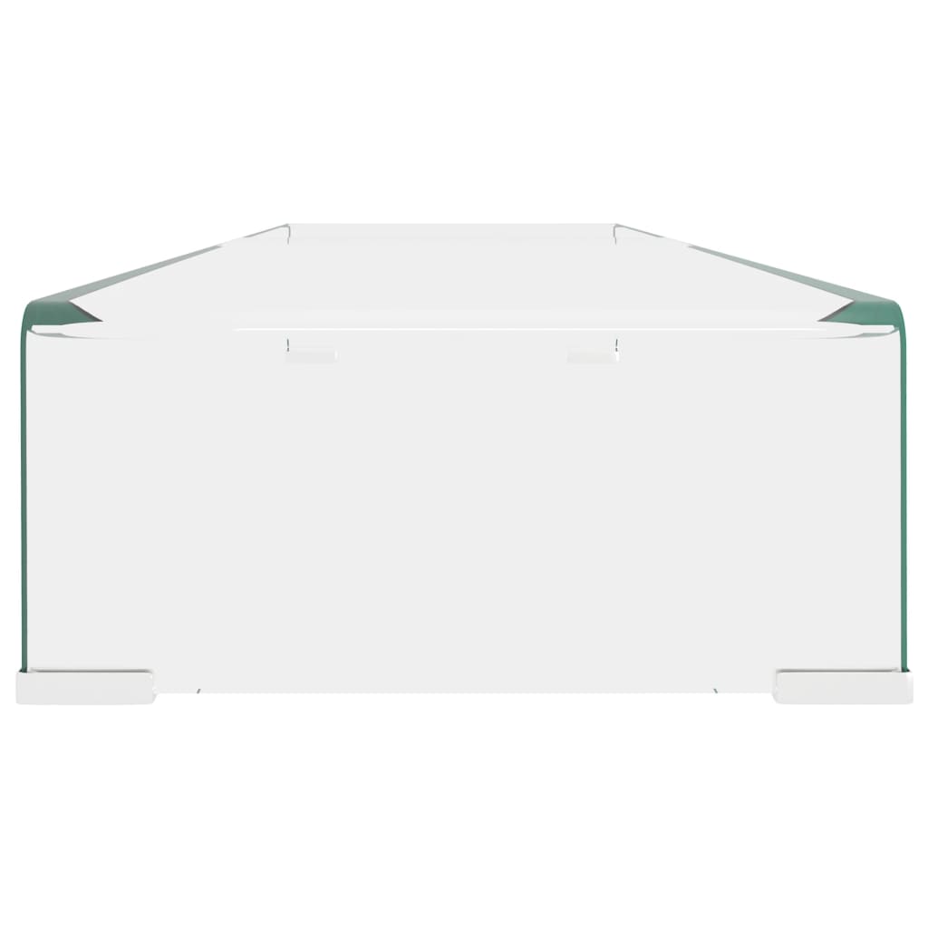 Átlátszó üveg TV/monitor állvány 110x30x13 cm