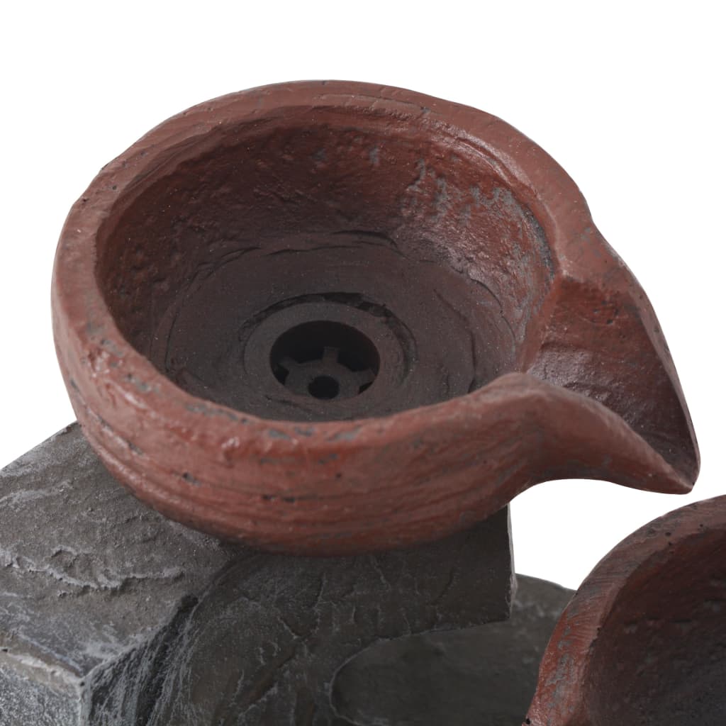 Beltéri szökőkút LED-megvilágítással, polyresin