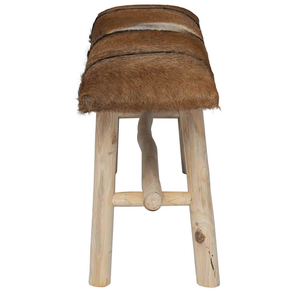 tíkfa pad kecskebőr kárpittal