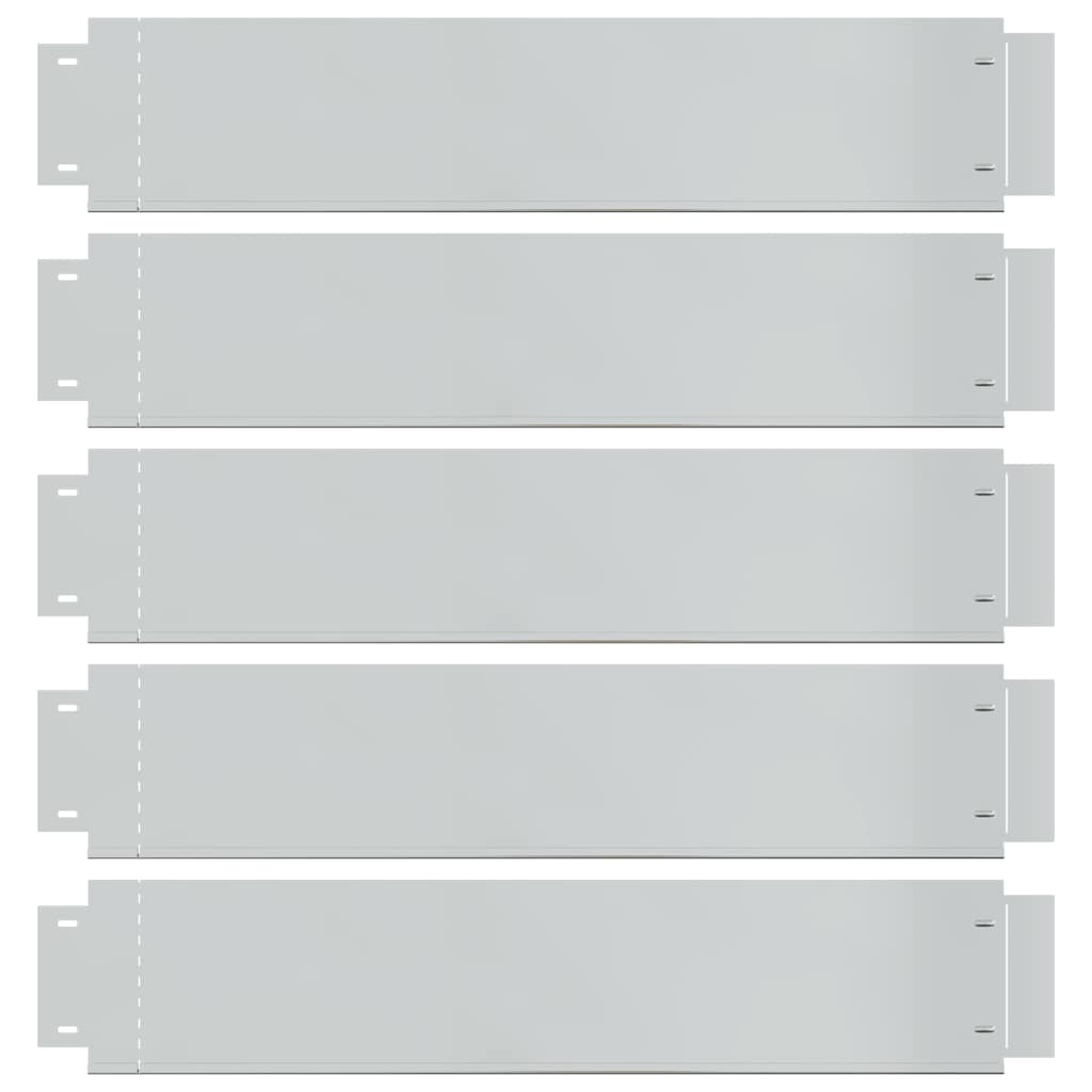 5 darabos gyepkerítés galvanizált acélból 100 x 19 cm
