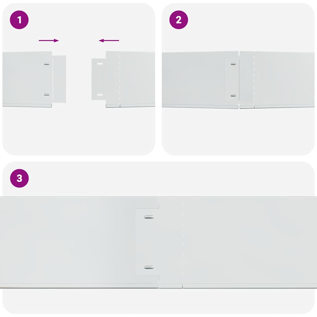 5 darabos gyepkerítés galvanizált acélból 100 x 19 cm