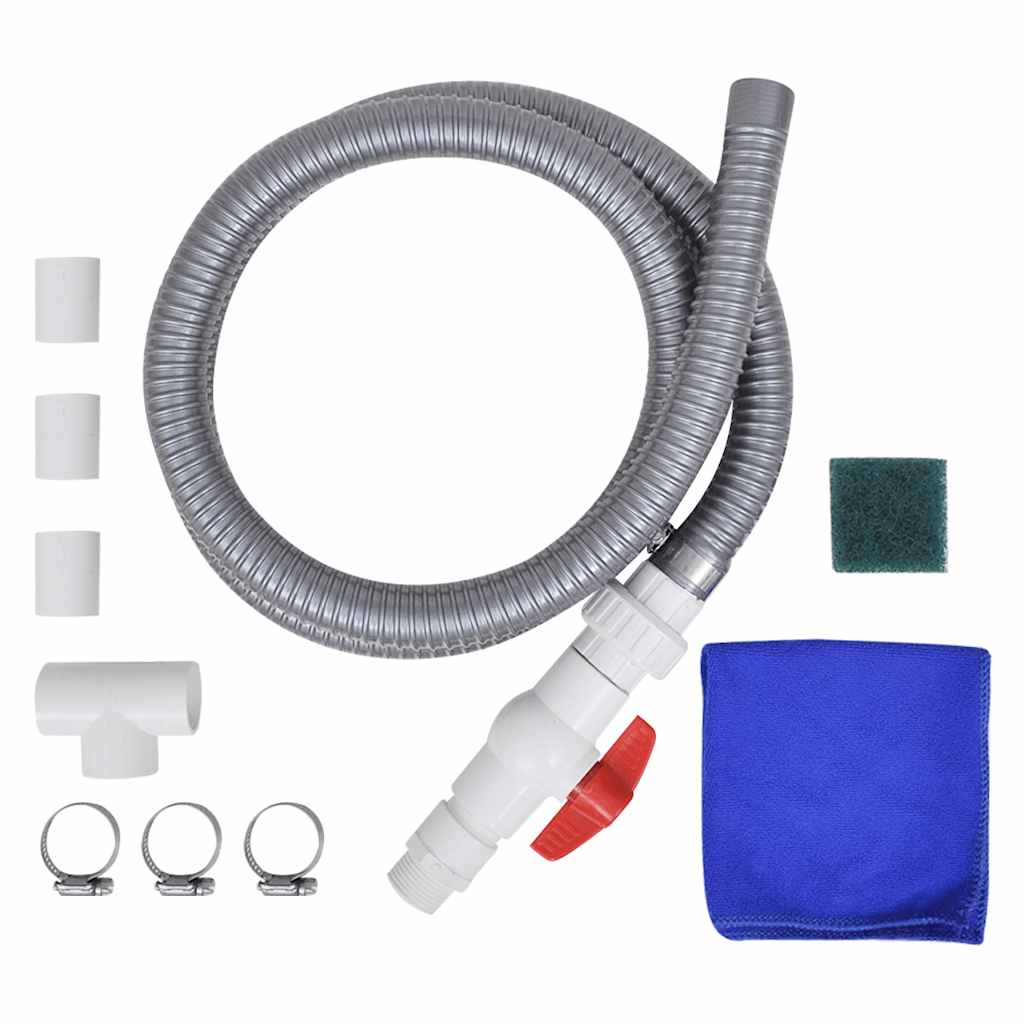 ezüstszínű rozsdamentes acél medence-szökőkút 64 x 30 x 52 cm