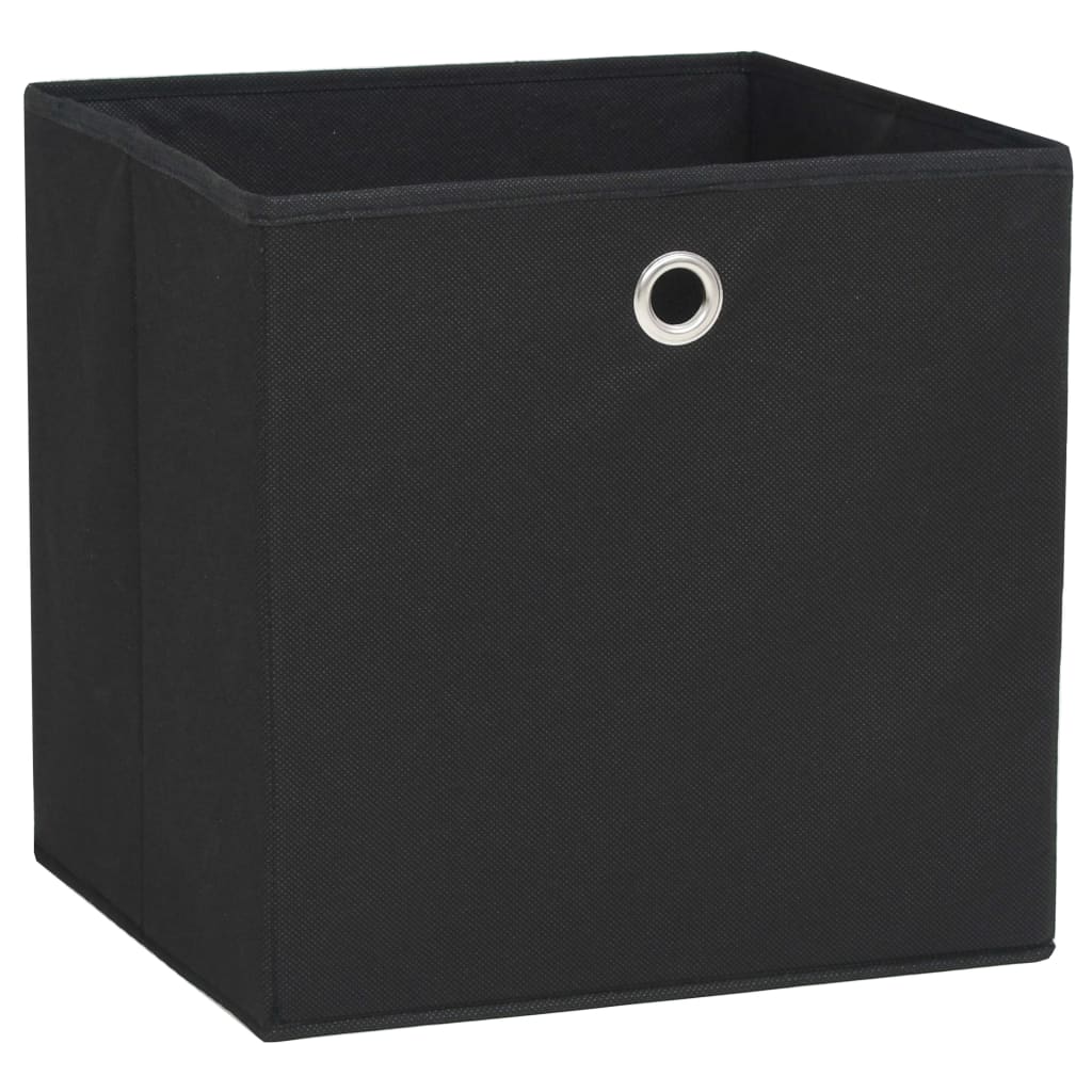 10 db fekete, nem szőtt tárolódoboz 32 x 32 x 32 cm