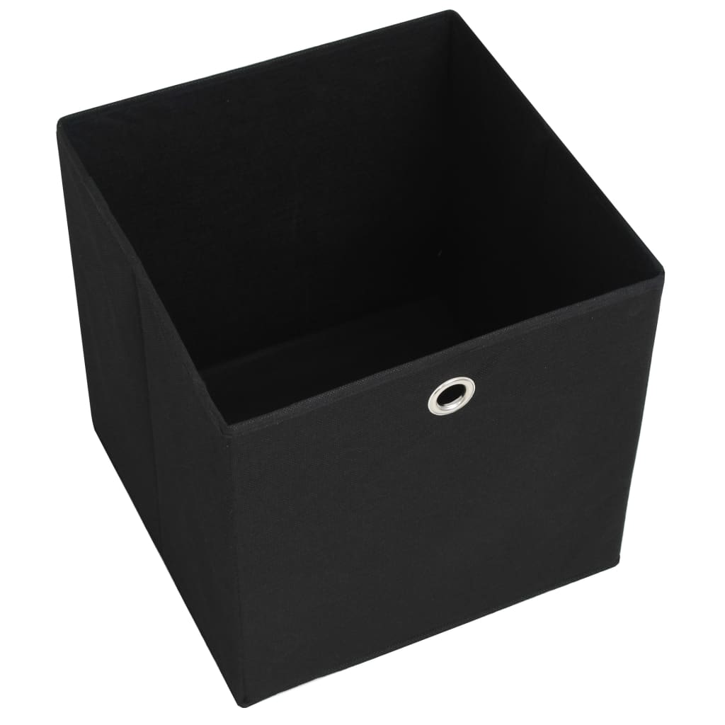 10 db fekete, nem szőtt tárolódoboz 32 x 32 x 32 cm