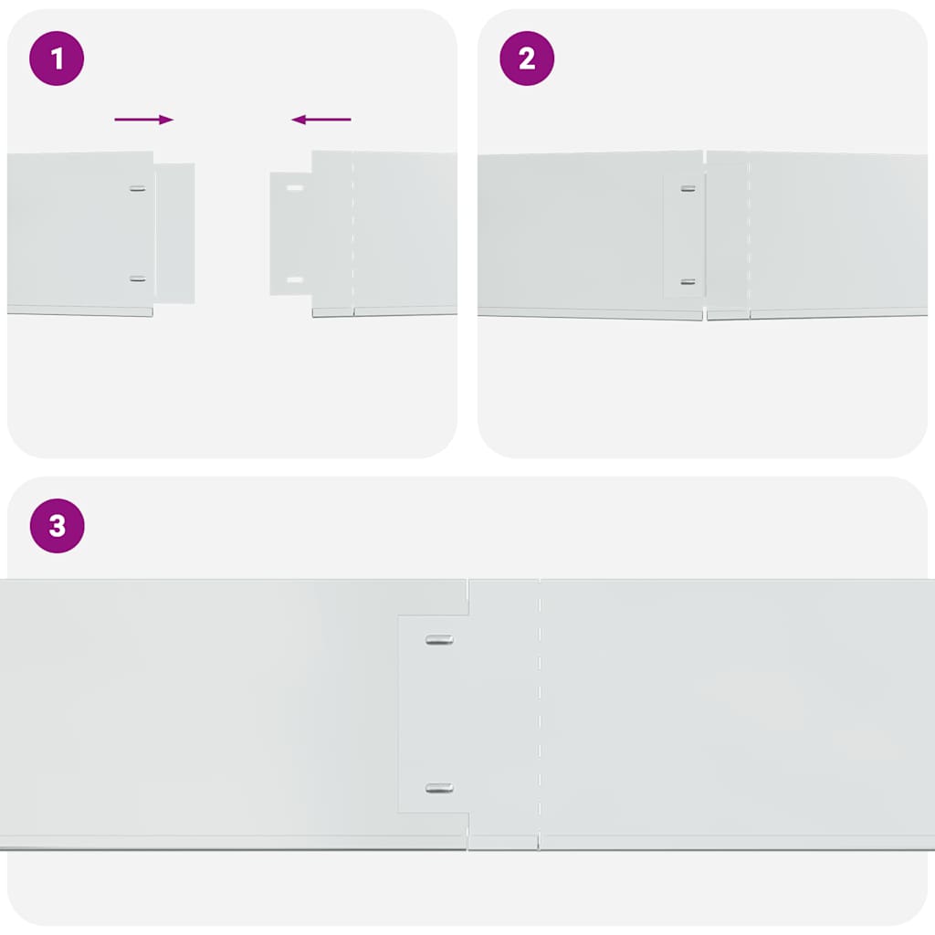 20 db galvanizált acél gyepkerítés 100 x 20 cm