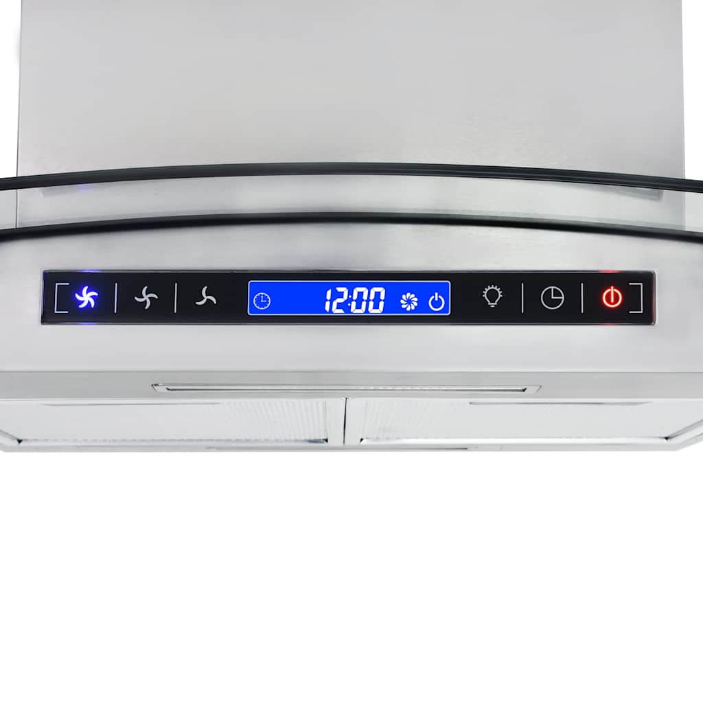 érintős sziget páraelszívó LCD-kijelzővel 90 cm 756 m³/óra LED